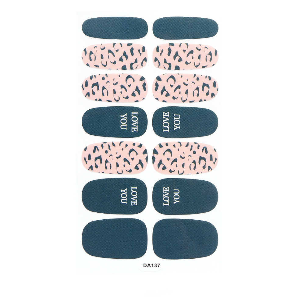 Glitter Stripe Nail Polish Stickers Self Adhesive Nail Decals