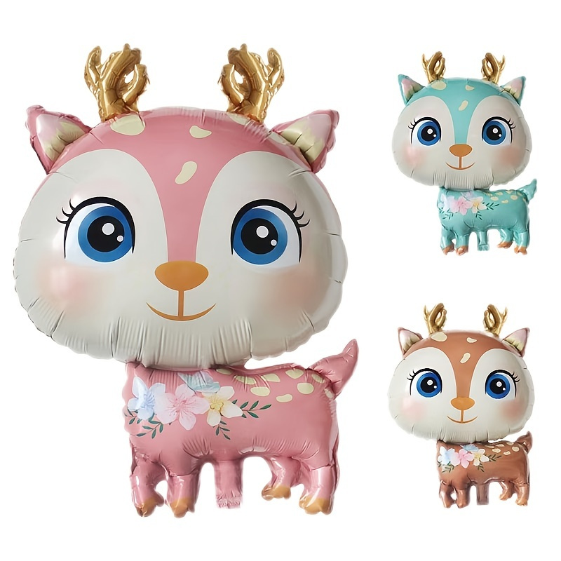 3pcs/set, 29inch Ballons En Aluminium De Cerf De Couleur Mixte, Décoration  De Fête À Thème Animalier De La Forêt D'anniversaire Pour Enfants, Jouets  Cadeaux De La Journée Des Enfants - Temu France