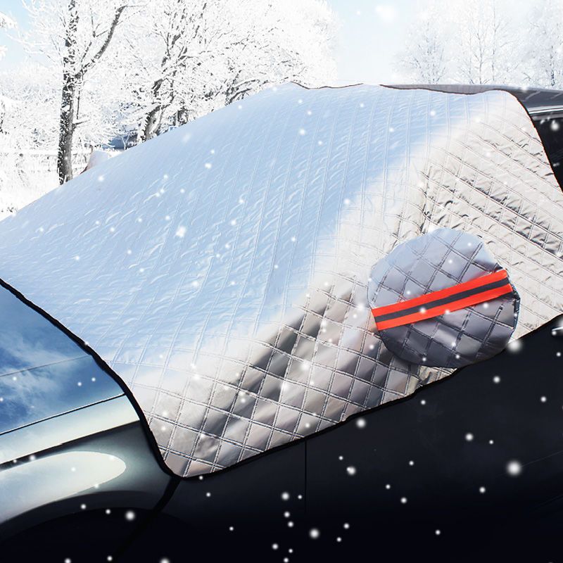 Housse de pare-brise d'hiver Antigel Anti-neige Bouclier anti-gel Soleil  Couvercle de pare-soleil toutes saisons Protège les fournitures de voiture
