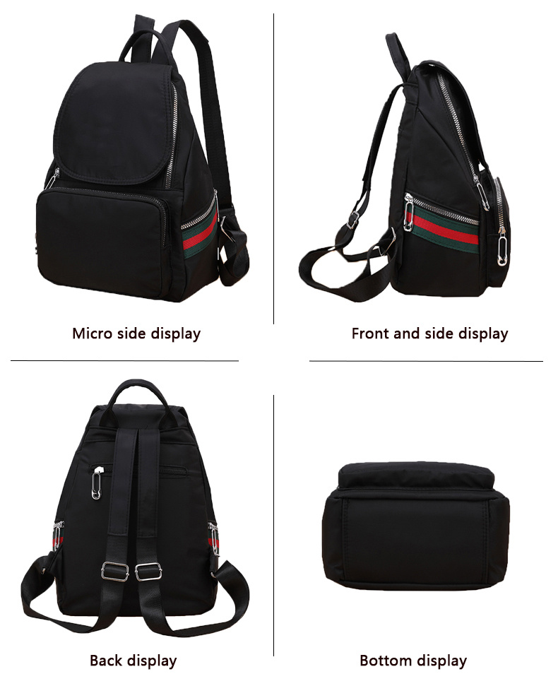 Black Flap Backpack, Business Travel Backpack School Bag College