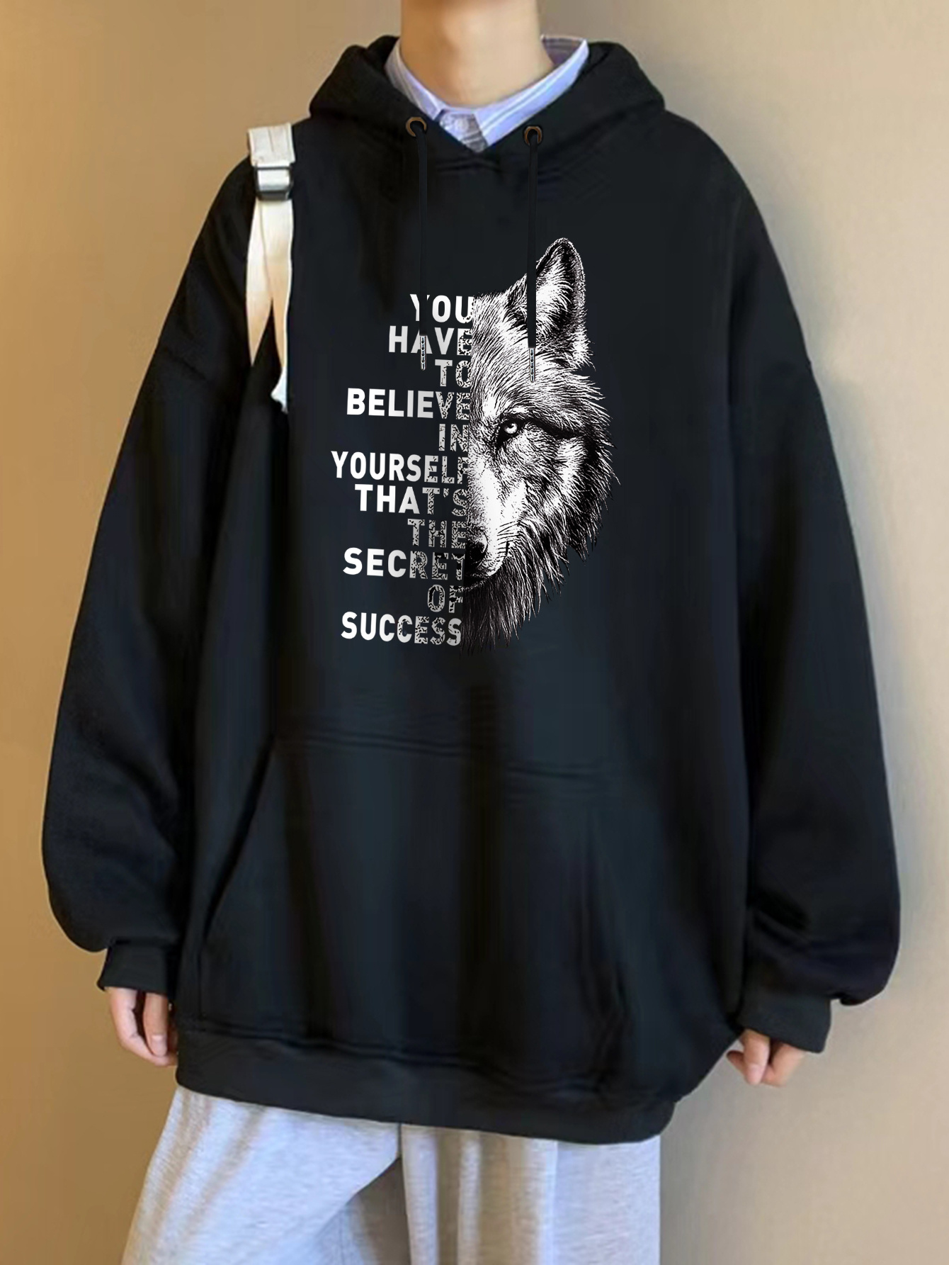 Men's Animals Graphic Fleece Hoodie Big Tall Guys Plus Size Temu