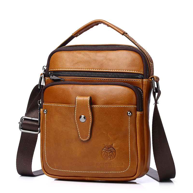 Men's Messenger Bag Men Genuine Leather Shoulder Bag Male Leather  Crossbody Bags