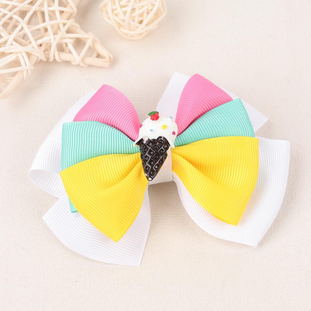1pc Baby Girls Cute Cartoon Bowknot Ice Cream Donut Hair Clips For Party Hair  Accessories - Baby Products - Temu