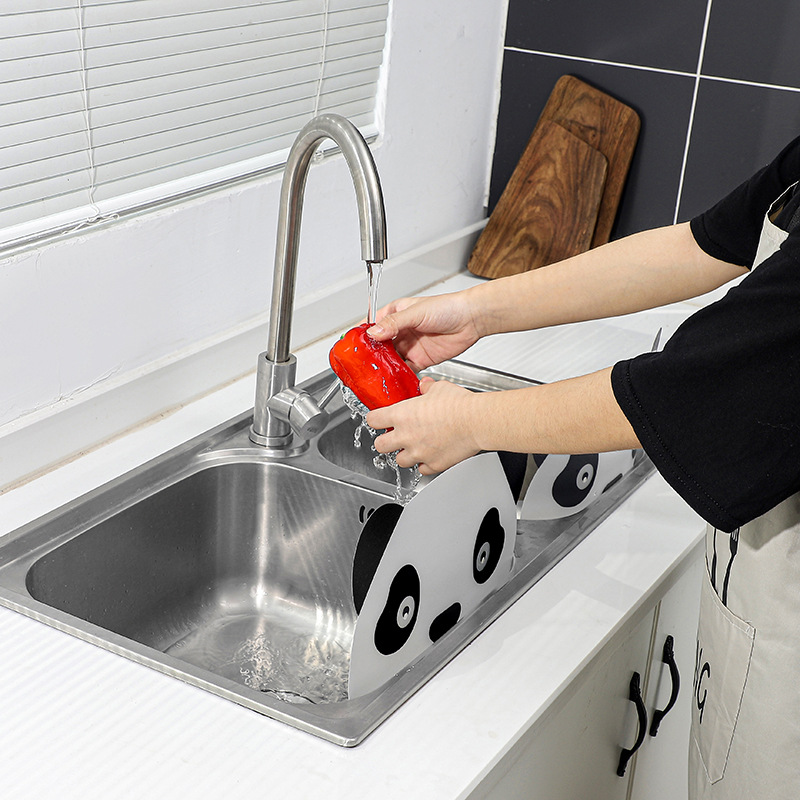 Spülbecken-Spritzschutz, 4 Stück Spritzschutz für Küche mit angebrachtem  Saugnapf Küchenspüle Zubehör 