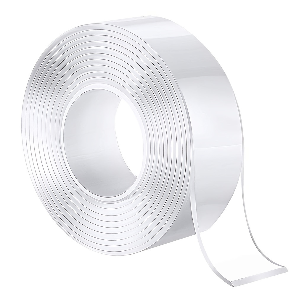Double Sided Tape Heavy Duty, Multipurpose Removable Clear & Tough Mounting  Tape Sticky Adhesive, Reusable Strong Wall Tape Picture Hanging Strips  Poster Carpet Tape (Extra Large 9.85FT) : : Home Improvement
