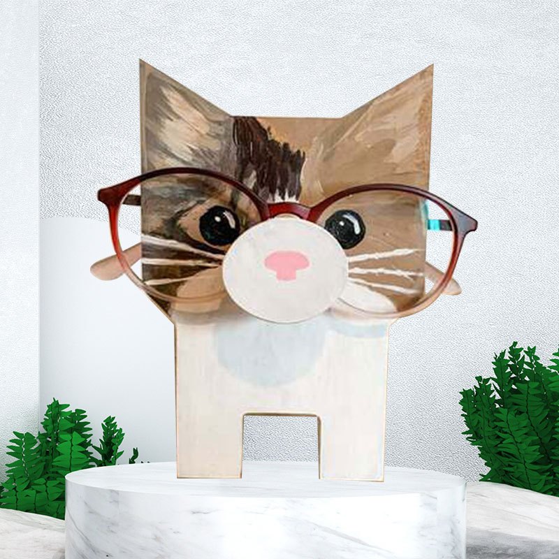Cute Wooden Eyeglass Holder Adorable Animal Glasses Stand Temu
