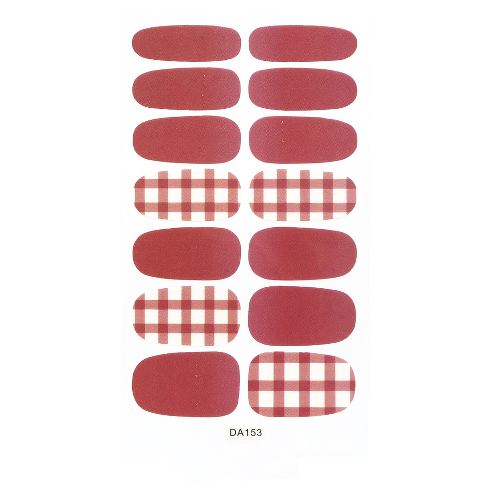 Glitter Stripe Nail Polish Stickers Self Adhesive Nail Decals