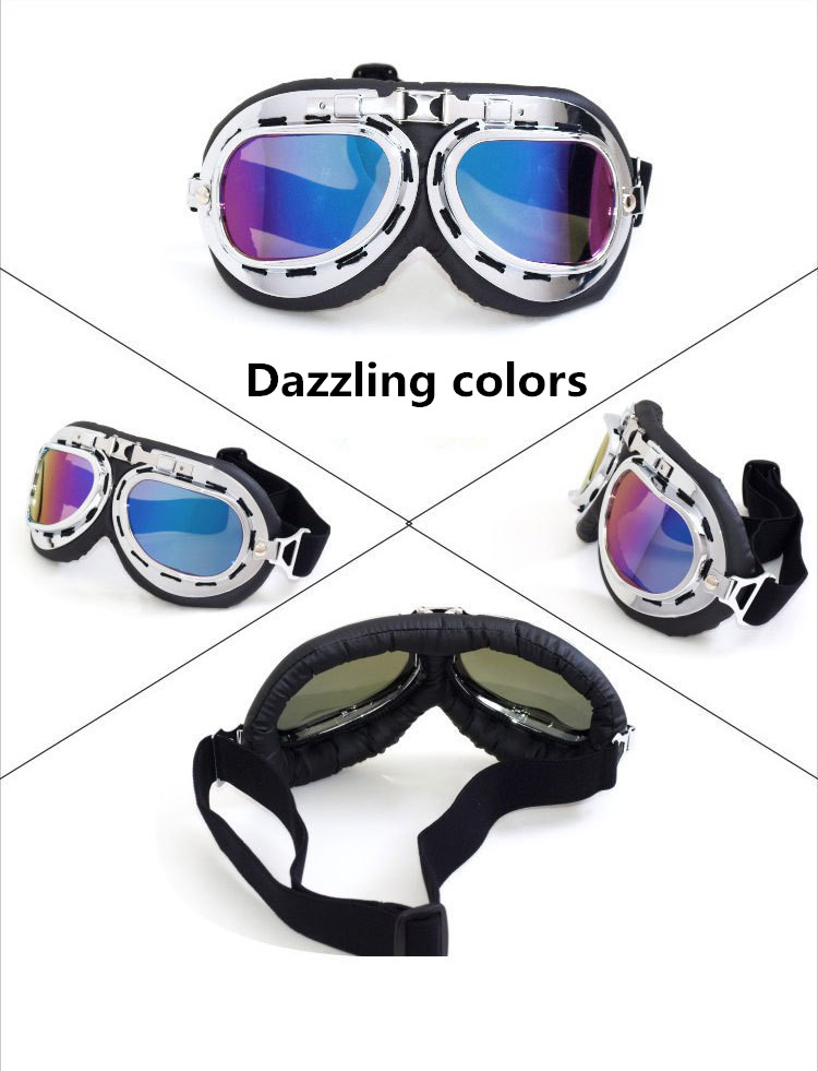 Ociodual Gafas Moto Motocicleta Tipo Aviador Protectoras Uv Vintage Retro  Lente Espejo con Ofertas en Carrefour