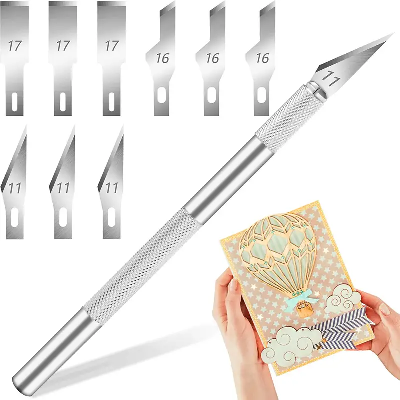 DIYSELF 2 Pack Exacto Knife for Crafting, Art, Hobby Knife for Fondant,  Craft Knife Exacto, Precision Knife for Crafts, Leather, Art Knife Set