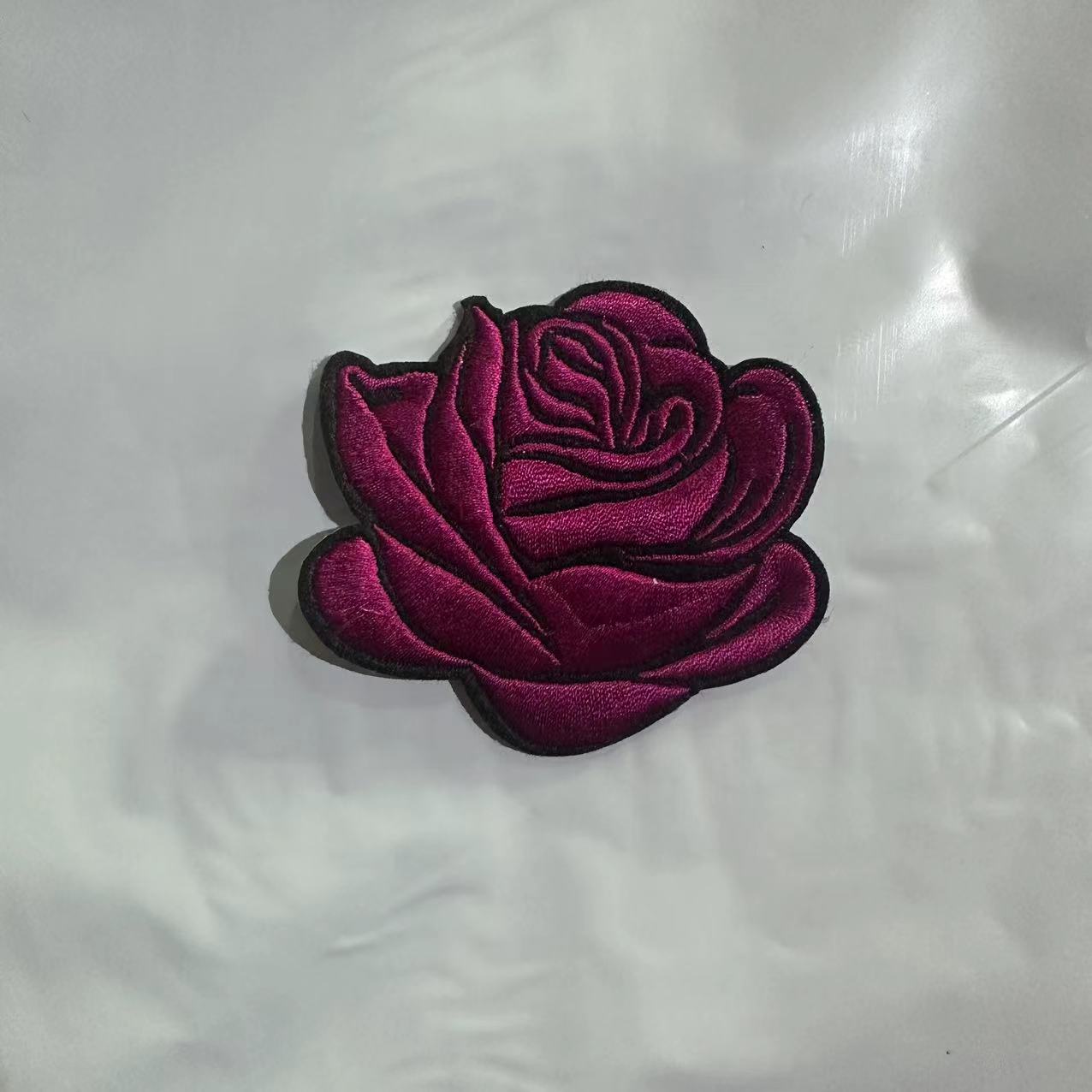 BLUE EMBROIDERY PATCH Pink Iron on Patches DIY Flowers Patches for