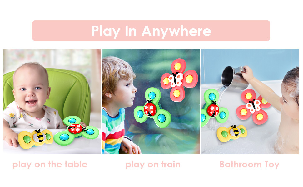 3pcs / set Venttion Cup Spinner Toys para 1-3 años de edad Regalos de  cumpleaños del bebé Juguete sensorial