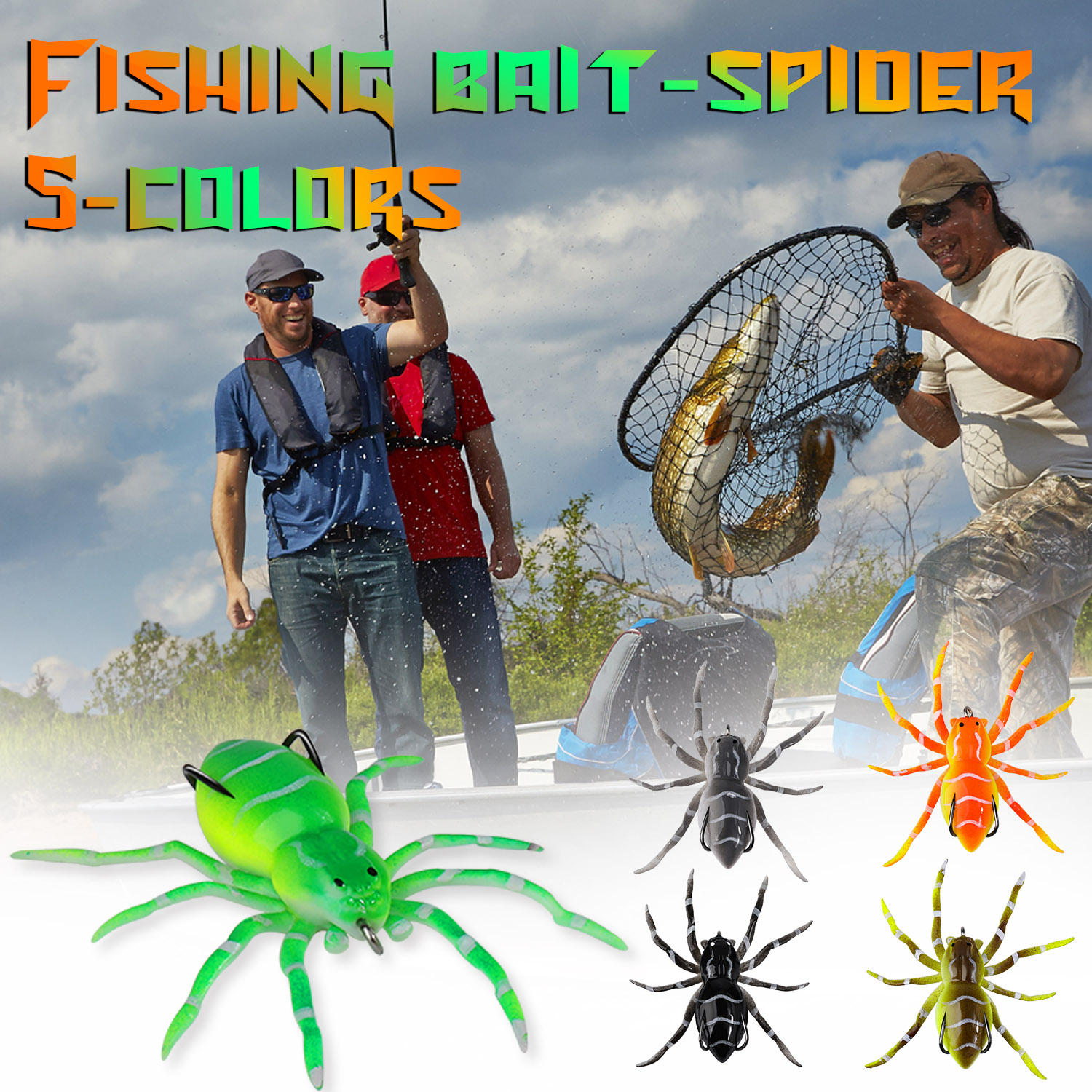 Sougayilang 1pc Spider Fishing Lure Realistic Spider Bait