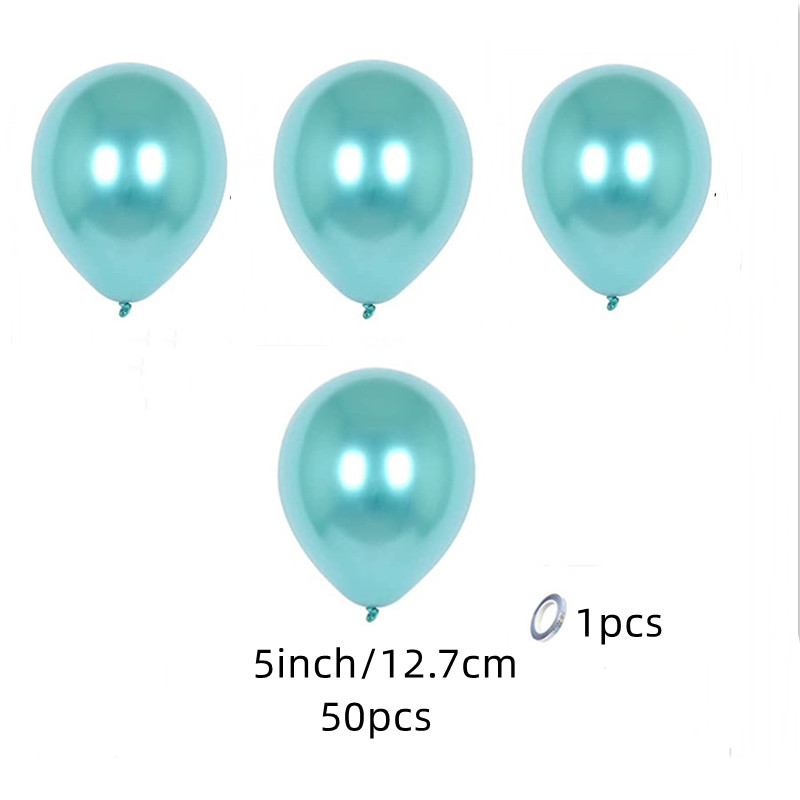 PartyWoo Teal Balloons, 50 pcs 12 inch Teal Balloons, Teal Blue Party