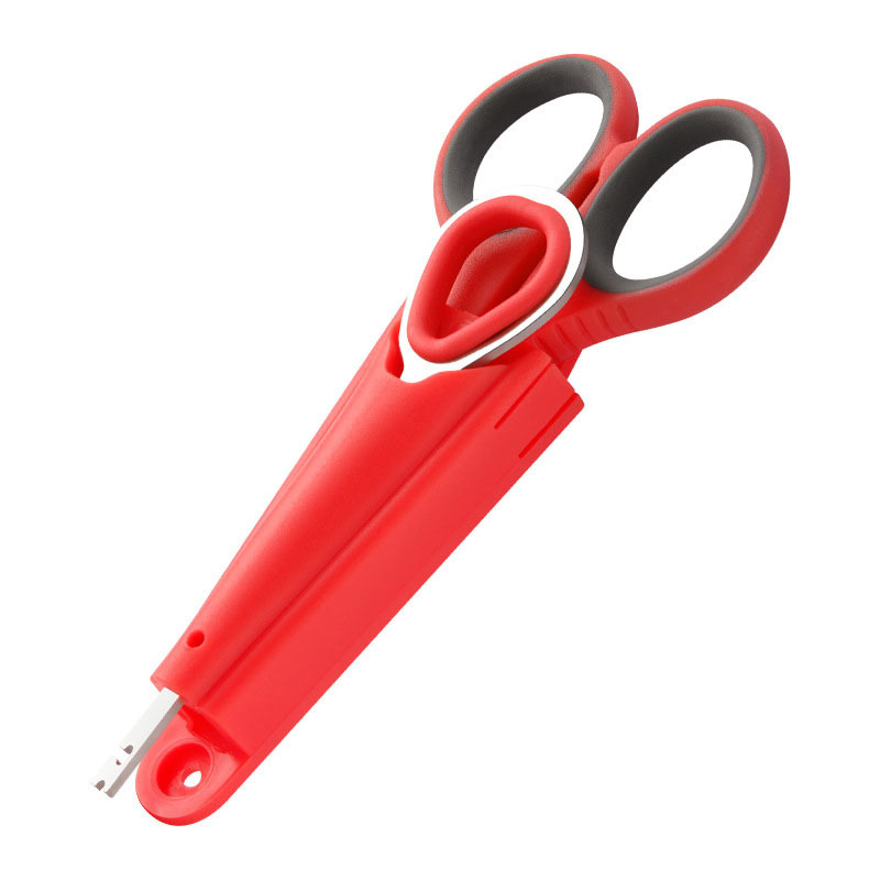 SAMOLLA Multifunction Fishing Scissor Retractable Badge Holder Accessories  Electrician Portable Scissors Cut Braid Line Lure Tools