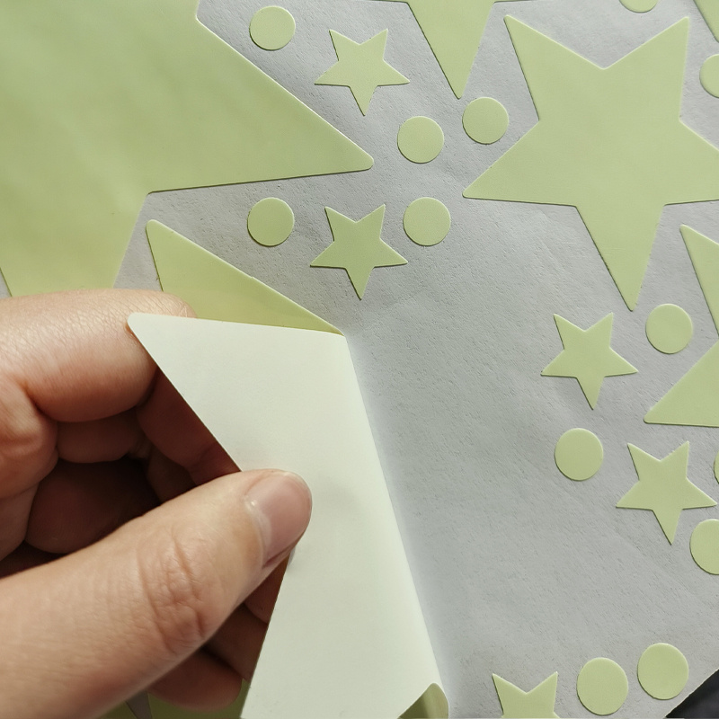 Luminous Moon Wall Stickers Castle Bat Fluorescent Stickers Temu