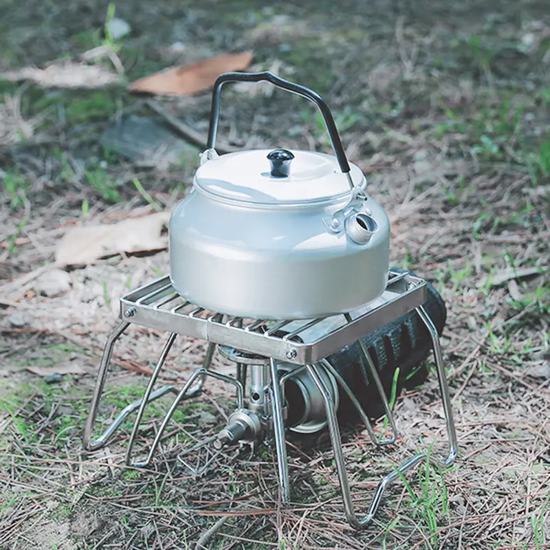 Mini Bbq Grill, Support De Pot De Camping Portable En Acier