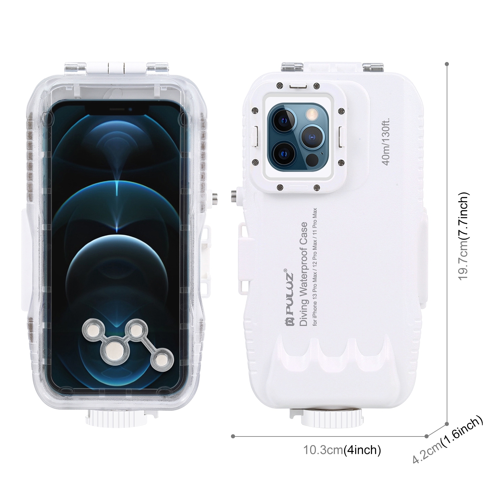 Puluz 40m130ft Waterproof Diving Case For Iphone 13 Pro Max 12 Pro Max 11 Pro Max Photo 6466