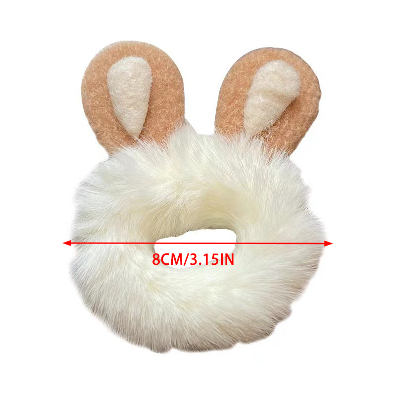 Scrunchie di seta elastici per capelli papillon donne orecchie di coniglio  fascia per capelli multicolore supporto