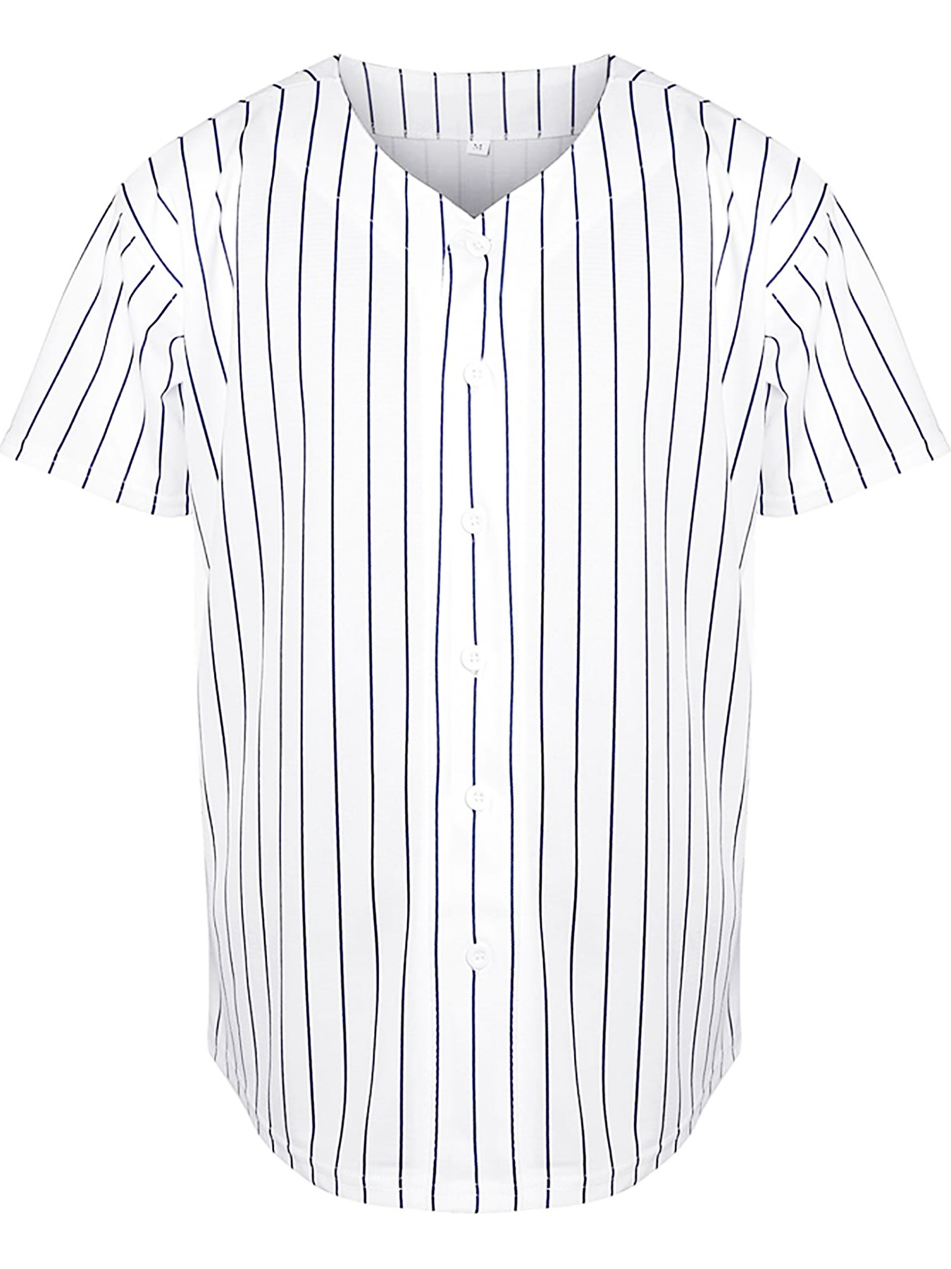 Women Men's Classic Design Striped Baseball Jersey, Slightly Stretch Button Up Short Sleeve Baseball Shirt for Training Competition,Temu