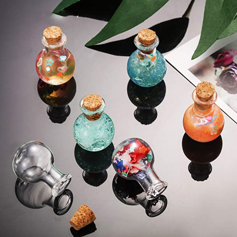 3 tamaños de botellas de vidrio pequeñas/juego de mini botellas de
