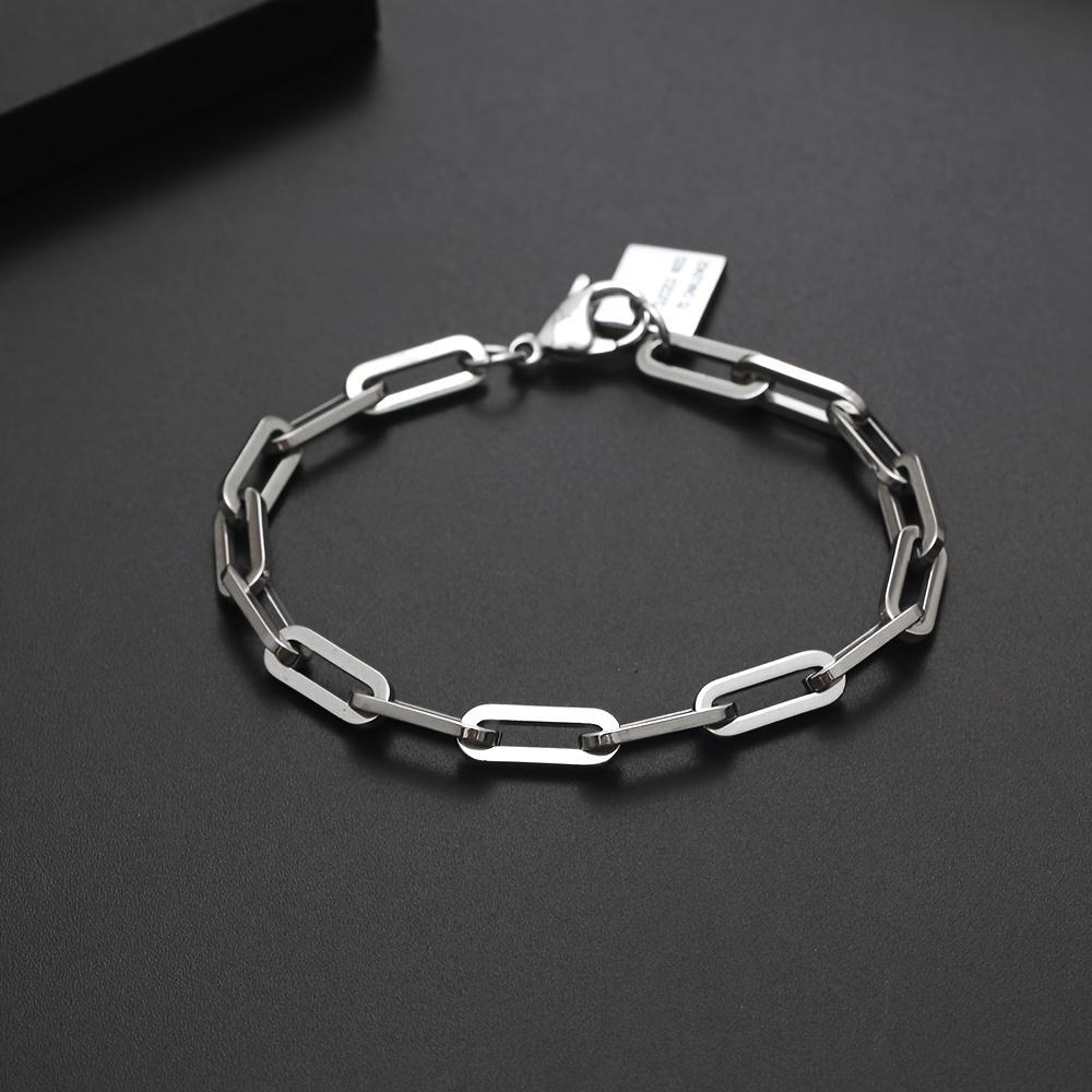 

1pc Stainless Steel Characteristic Hip Hop Thick Link Chain Bracelet