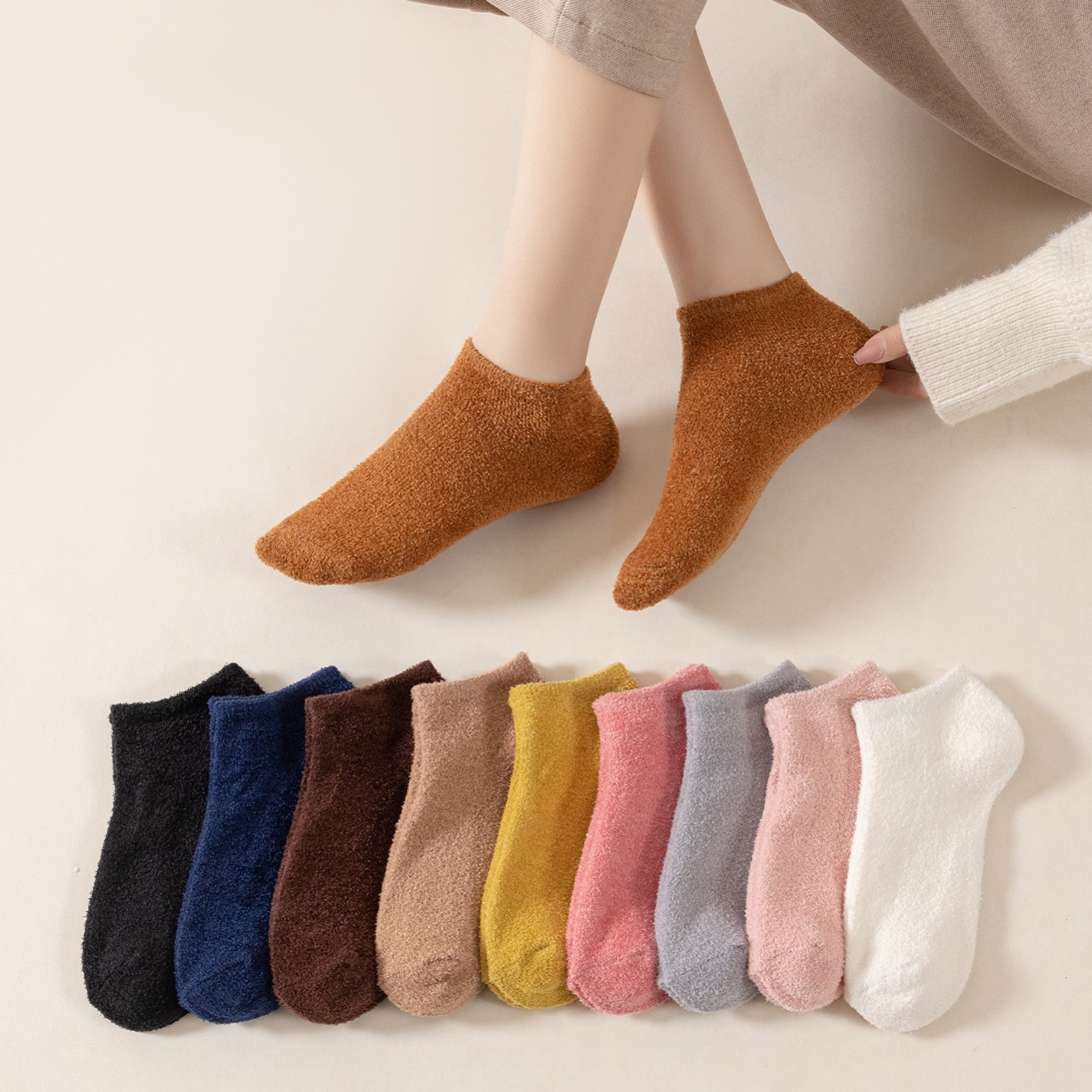 Fuzzy Non slip Plush Slipper Socks Winter Warm Fluffy Soft - Temu