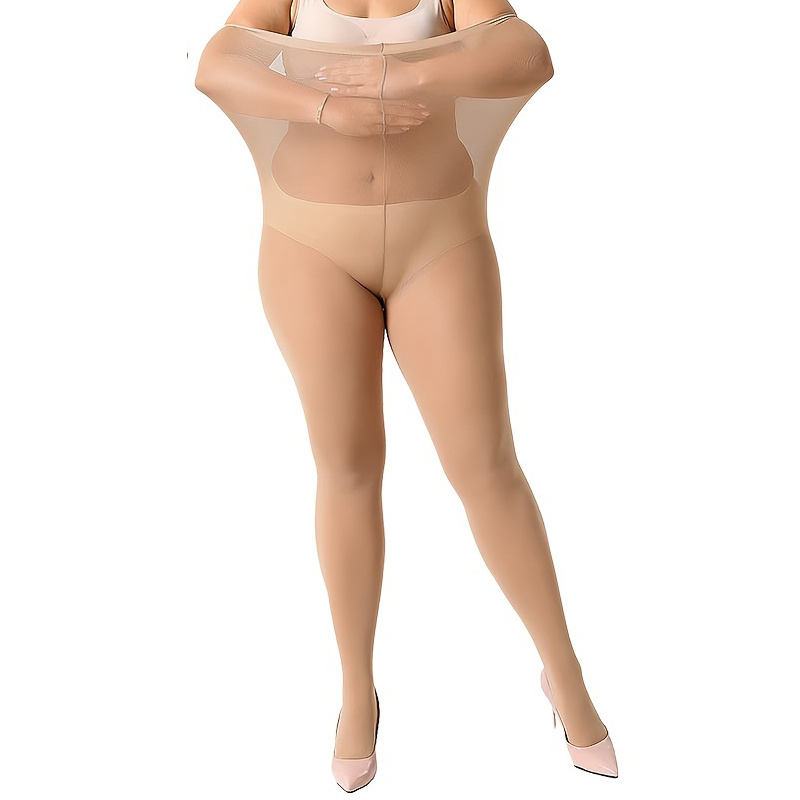 DUCMODA Women's Oversize Plus Size High Waist Tights Microfiber Soft Sheer  Pantyhose at  Women’s Clothing store