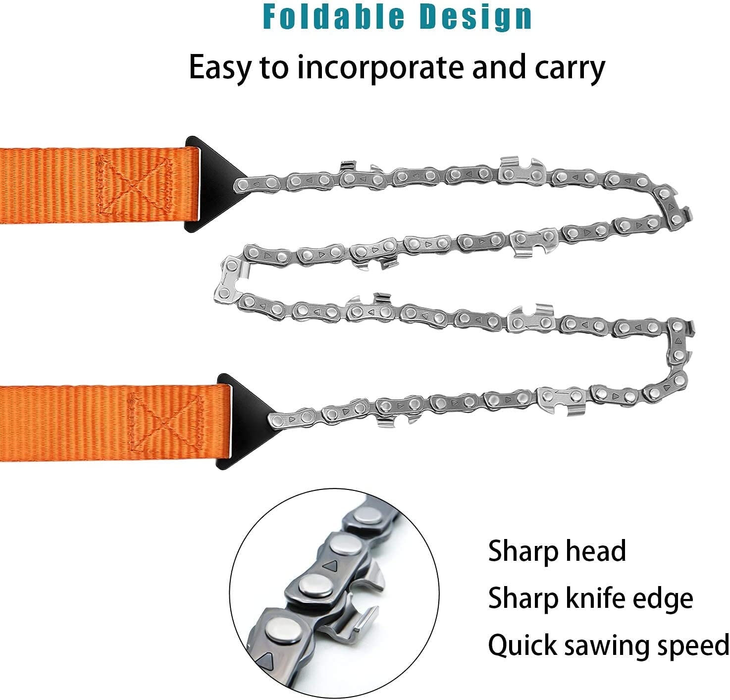 11 Tooth Portable Hand Zipper Saw Outdoor Chain Wire Saw Temu
