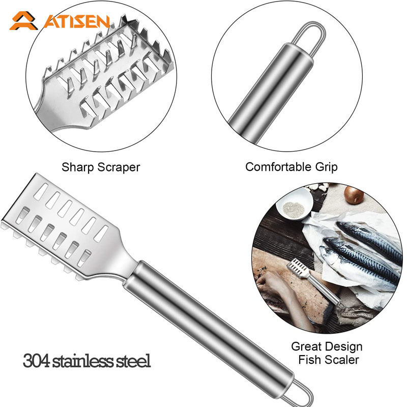 Upgrade Your Kitchen with this 1pc Stainless Steel Fish Scaler - Perfect  for Cleaning Fish & Scrapping Scale!