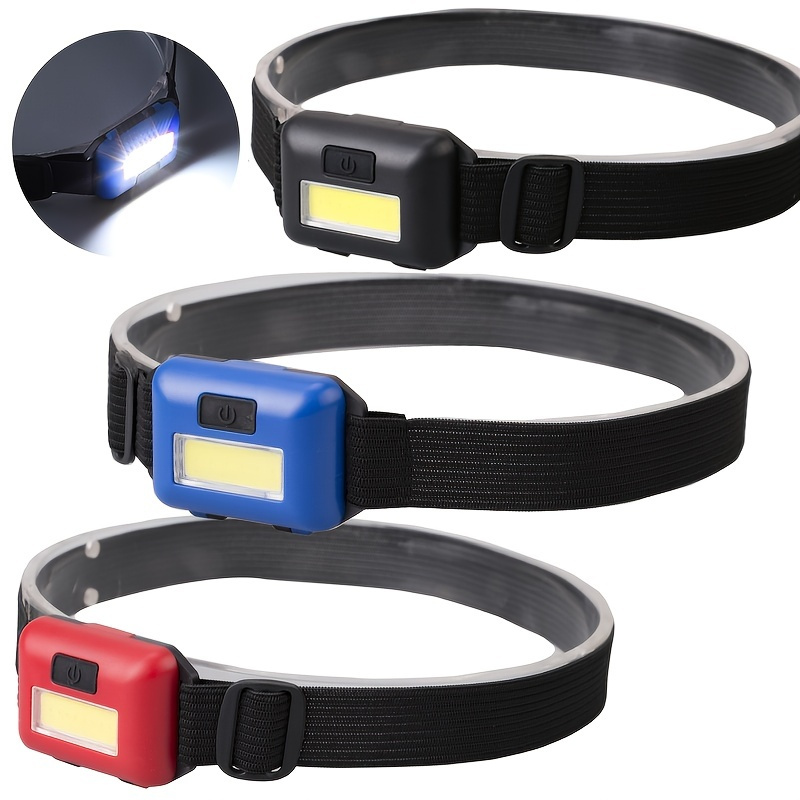 

1pc Ultra-light Waterproof Cob Led Headlamp With 3 Light Modes For Outdoor Activities