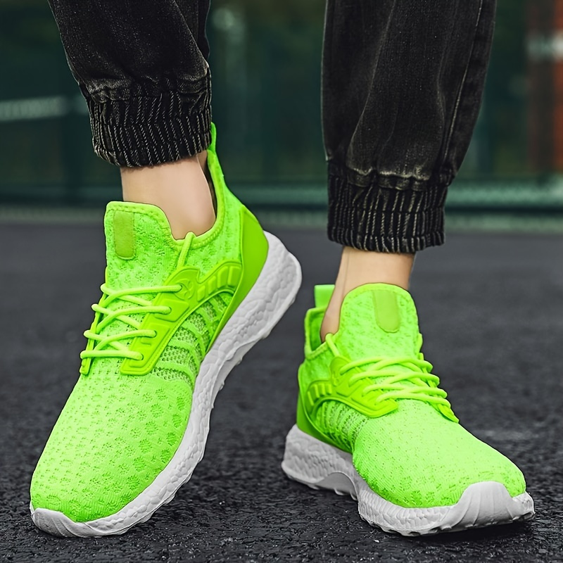 ZH-6 Fluorescent Green neon sports shoes - KeeShoes