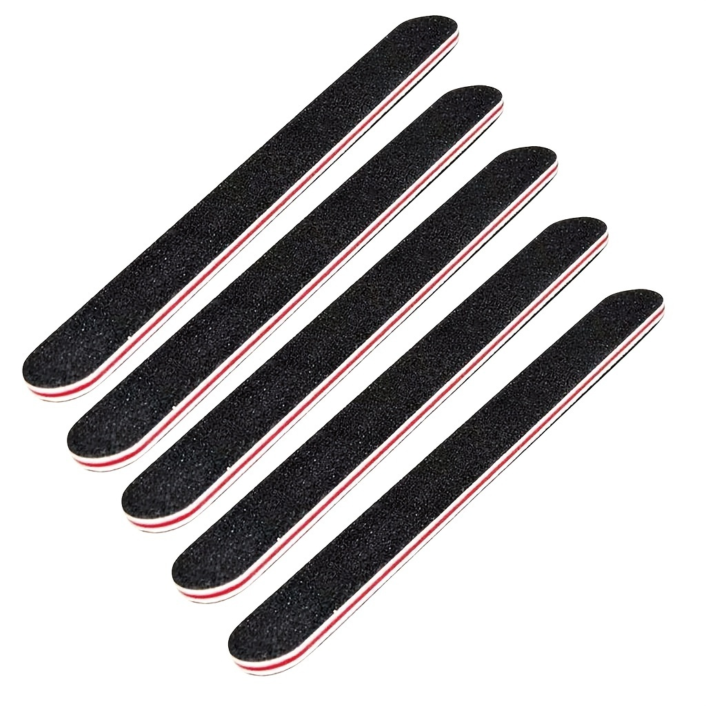 

Nail File, 5 Pcs Double Sided 100/180 Grit Nail Files, Nail Buffering Files, Emery Board Black Manicure Pedicure Tool