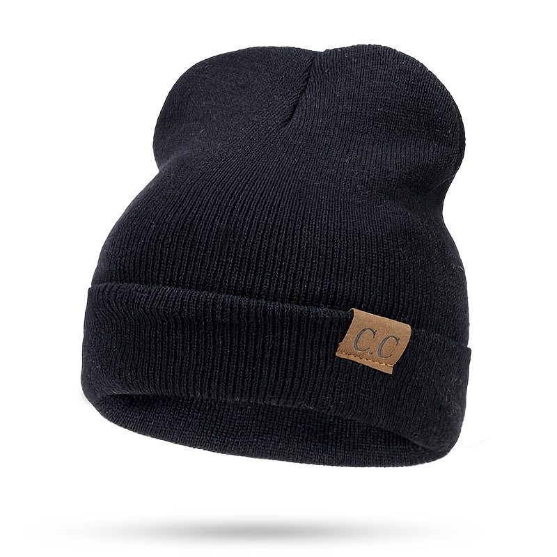 Monochrome Tiger Patch Skullcap, Black or Grey Cuffless Beanie. Grey Tiger Head Black