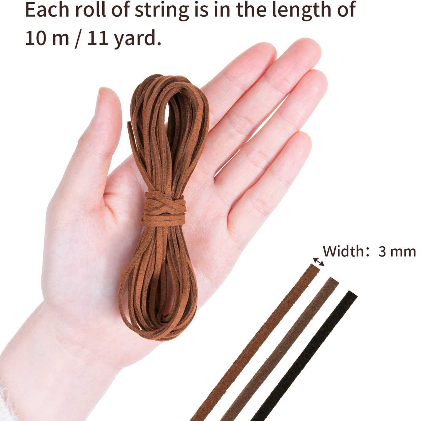 Standard Brown Flat Braided Leather Cord, For Bracelet,Jewellery