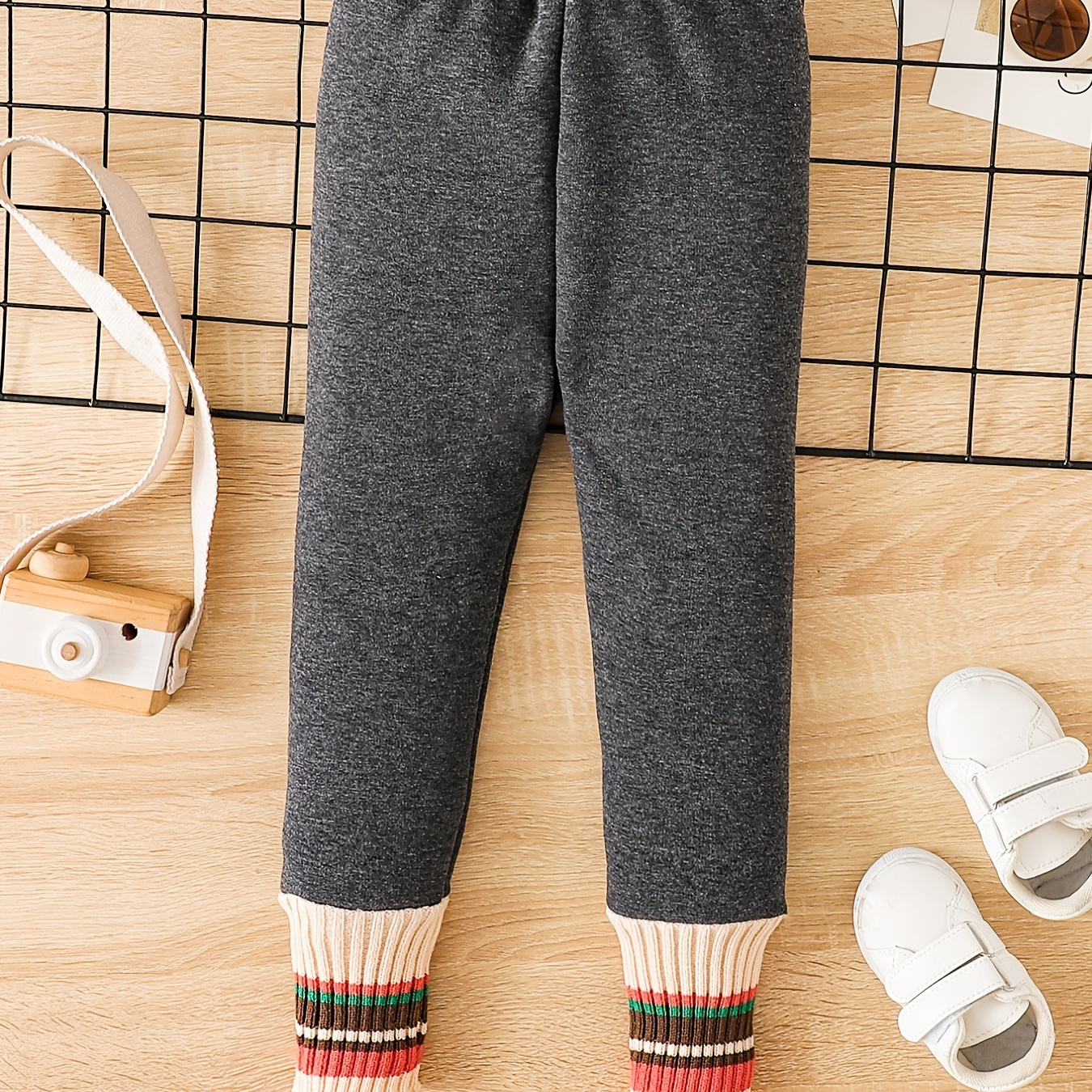 Girls Fleece Lined Thick Leggings Pants Warm Kids Clothes - Temu