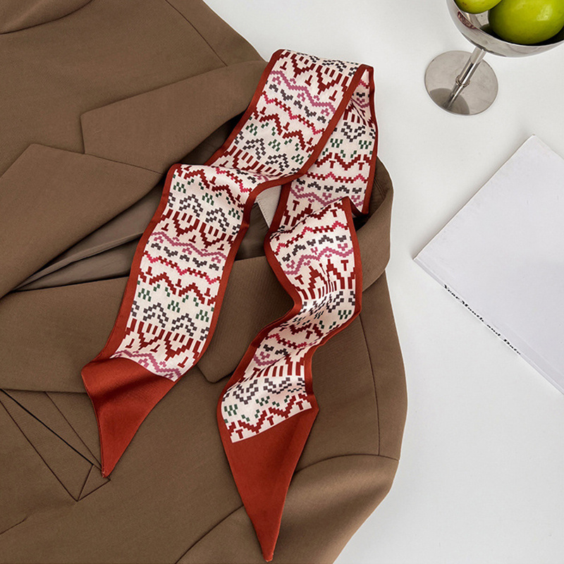 Burberry TB Monogram Chiffon Silk Scarf