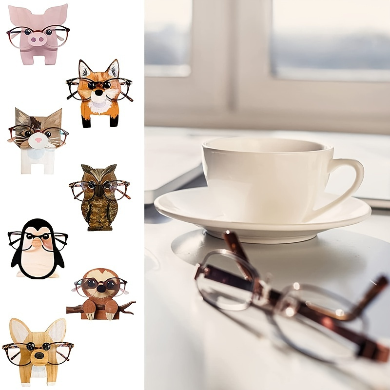 Cat Kitty Eyeglass Holder Stand Cute Object For Desk - Temu