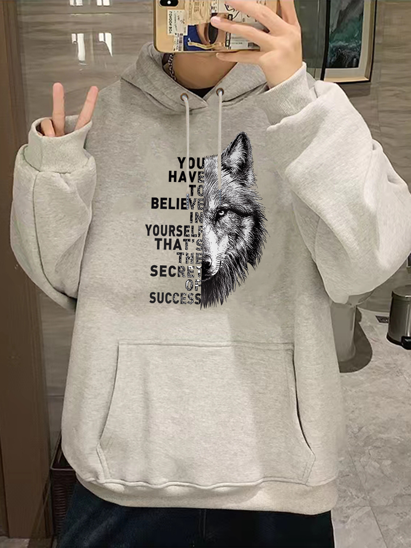 Men's Animals Graphic Fleece Hoodie Big Tall Guys Plus Size Temu