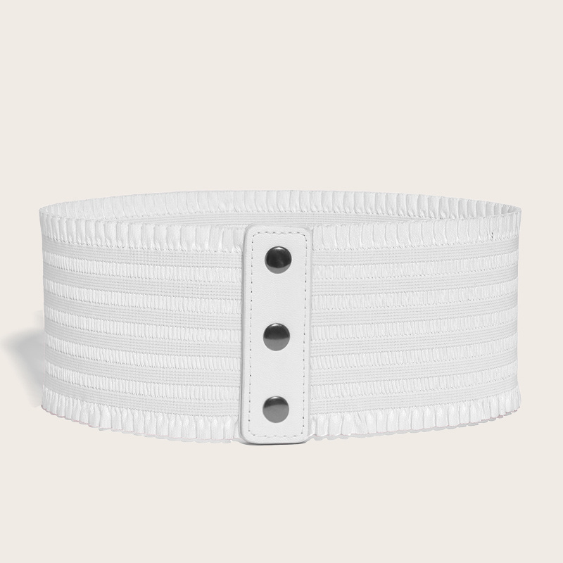 Women's Wide Belt Stretchy Dress Belts Elastic Snap button - Temu