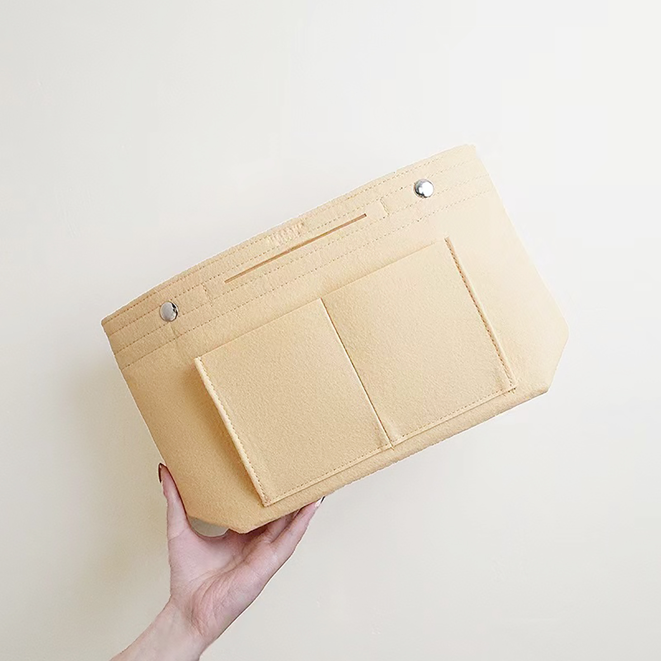 Multi-Pocket Insert Bag Felt Purse Clutch Handbag Liner Wallet Tote  Organizer US