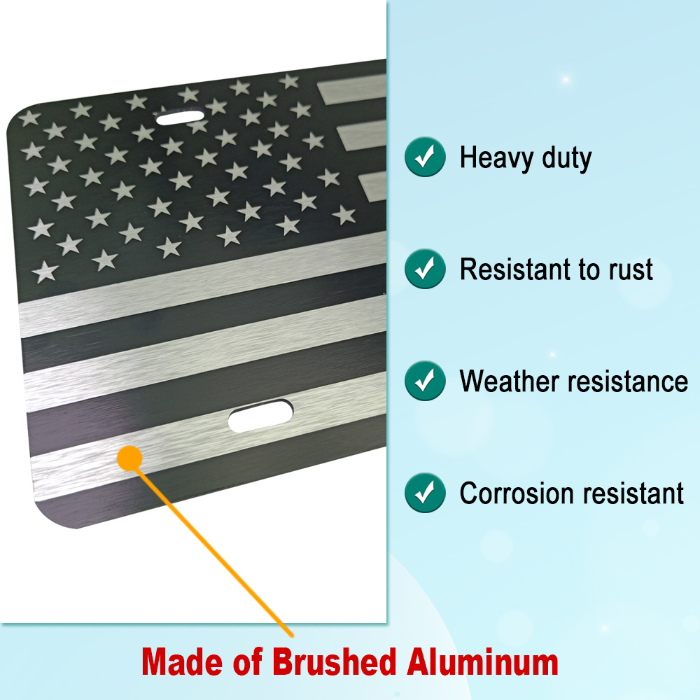 Car Tag Plate Aluminum American Patriotic Eagle License Plate Teal With 4  Holes Car Accessories For Men Women - Temu