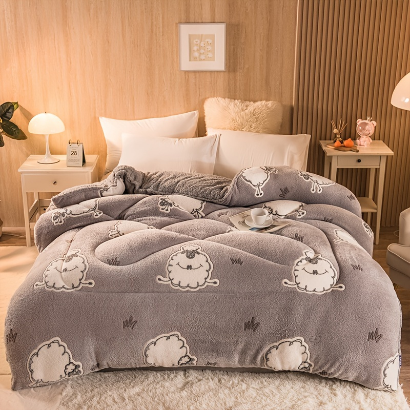 Couette Épaisse En Laine D'agneau, Couette Chaude En Velours De Lait Pour  La Maison, 6kg