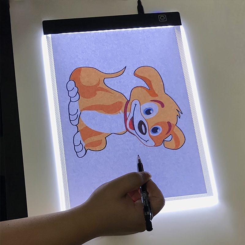 Tablette Lumineuse, A4 LED Table Lumineuse Ultramince Portable Dessin Copie  avec Luminosité Réglable pour Enfants Artistes Arts