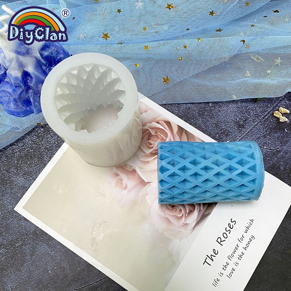 Mesh Cylindrical Candle Silicone Mold Diy Handmade Temu