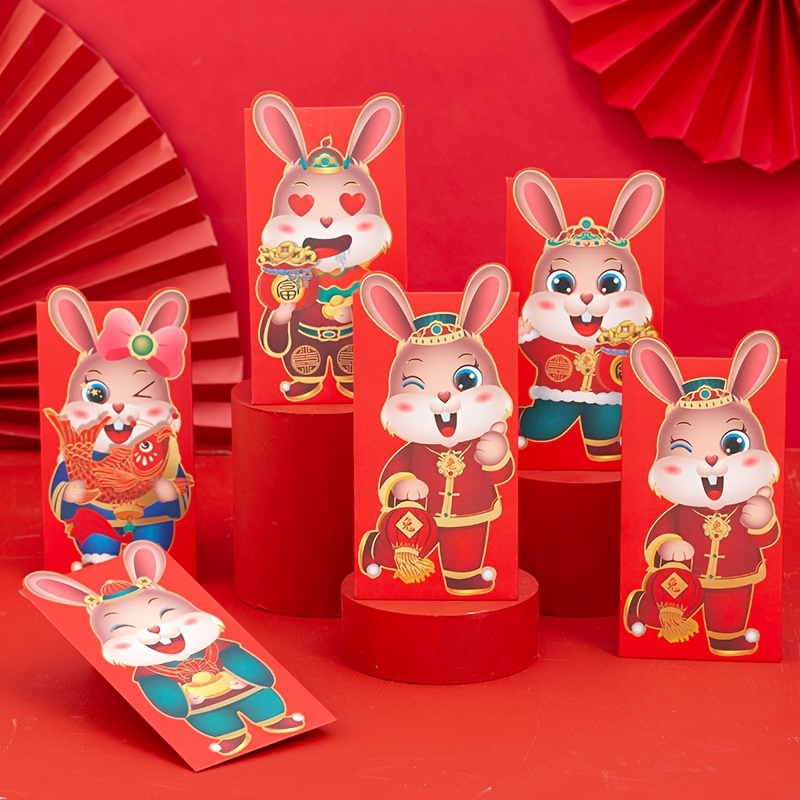 Mao Rabbit Red Packet】Auspicious Lucky Rabbit Customized Red Packet Bag -  Shop LAZY DAY OF HANDMADE Other - Pinkoi