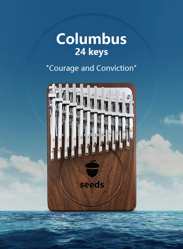  Seeds Kalimba 34 Key Chromatic Thumb Piano Pisces C