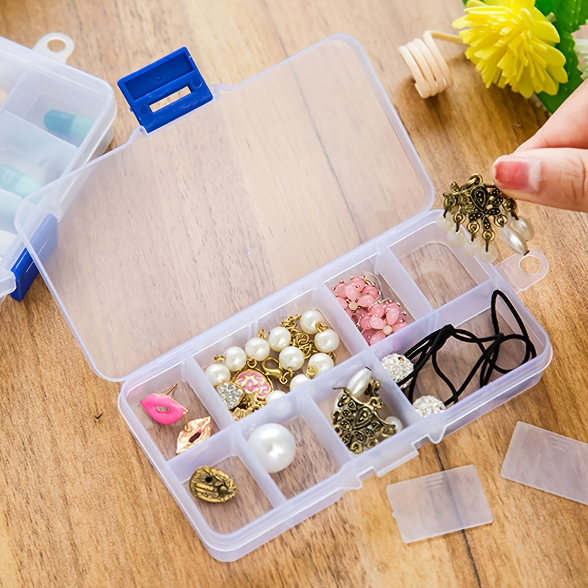 1pc Clear Plastic Storage Box With Flap Lid, Large Multipurpose Craft  Organizers And Storage Box, Art Supply Storage Organizer, Plastic Sewing  Box For
