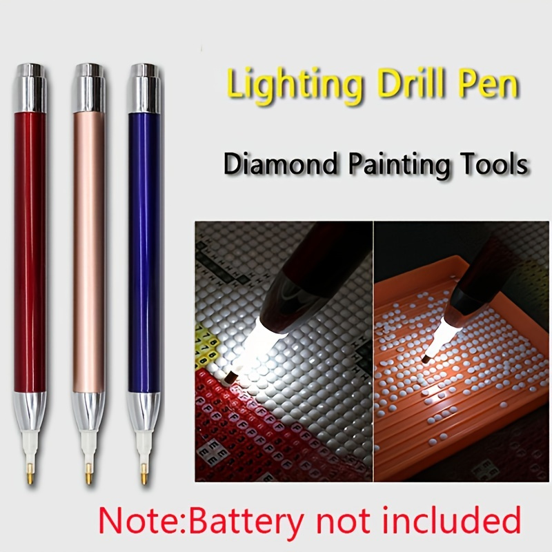 

1pc Square Round Diamond Painting Tool, Lighting Point Drill Pen New Diamond Pens, 5d Painting With Diamonds Accessories