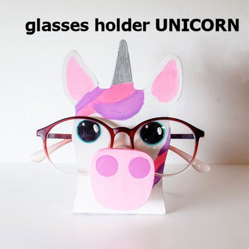 1pc süßer Brillenhalter Ständer, kreatives lustiges Tier handgefertigt aus  Holz schnitzen Brillenhalter, Office Home Nachttisch Dekoration Desktop