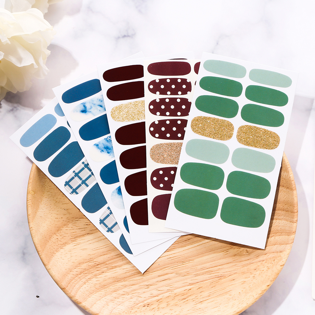 Glitter Stripe Nail Polish Stickers Self adhesive Nail Temu